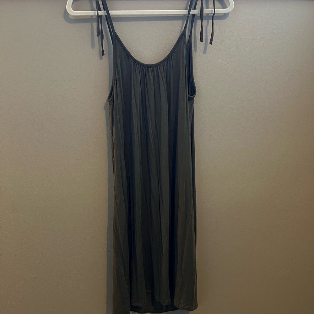 Olive Green Sleeveless Dress